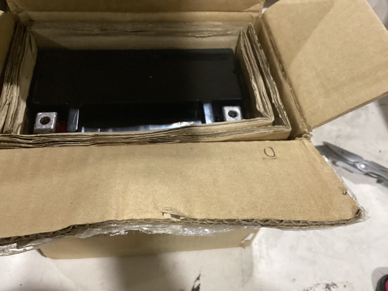 Condition photo showing As Is for mighty max battery ytx14-bs - 12 volt 12 ah, 200 cca, rechargeable maintenance free sla agm motorcycle battery