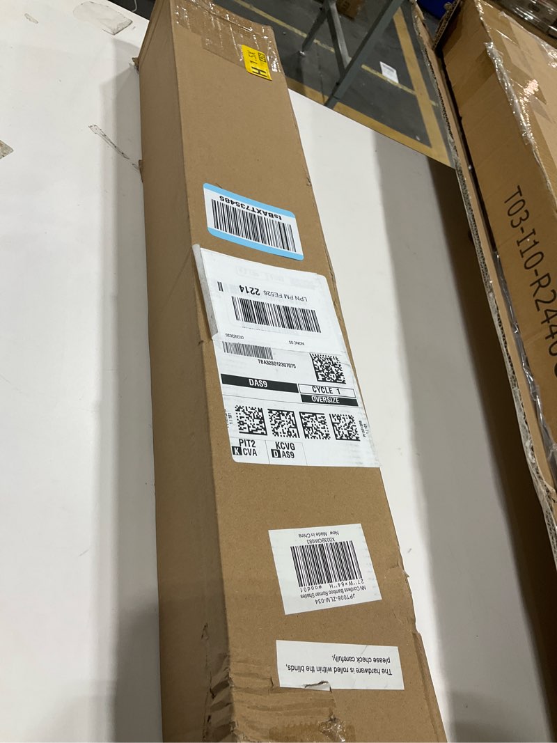 Condition photo showing As Is for Cordless bamboo roman shades