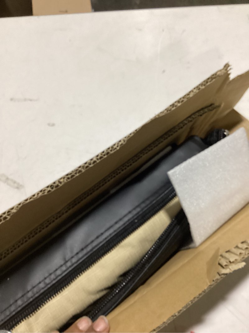 Condition photo showing As Is for samout vehicle awning, 4.6ft x 8.2ft, rooftop pullout ripstop upf50+ side awning, reinforced hinges & poles for jeep/suv/truck/van awning: 4.6ft x 8.2ft, 37ft²