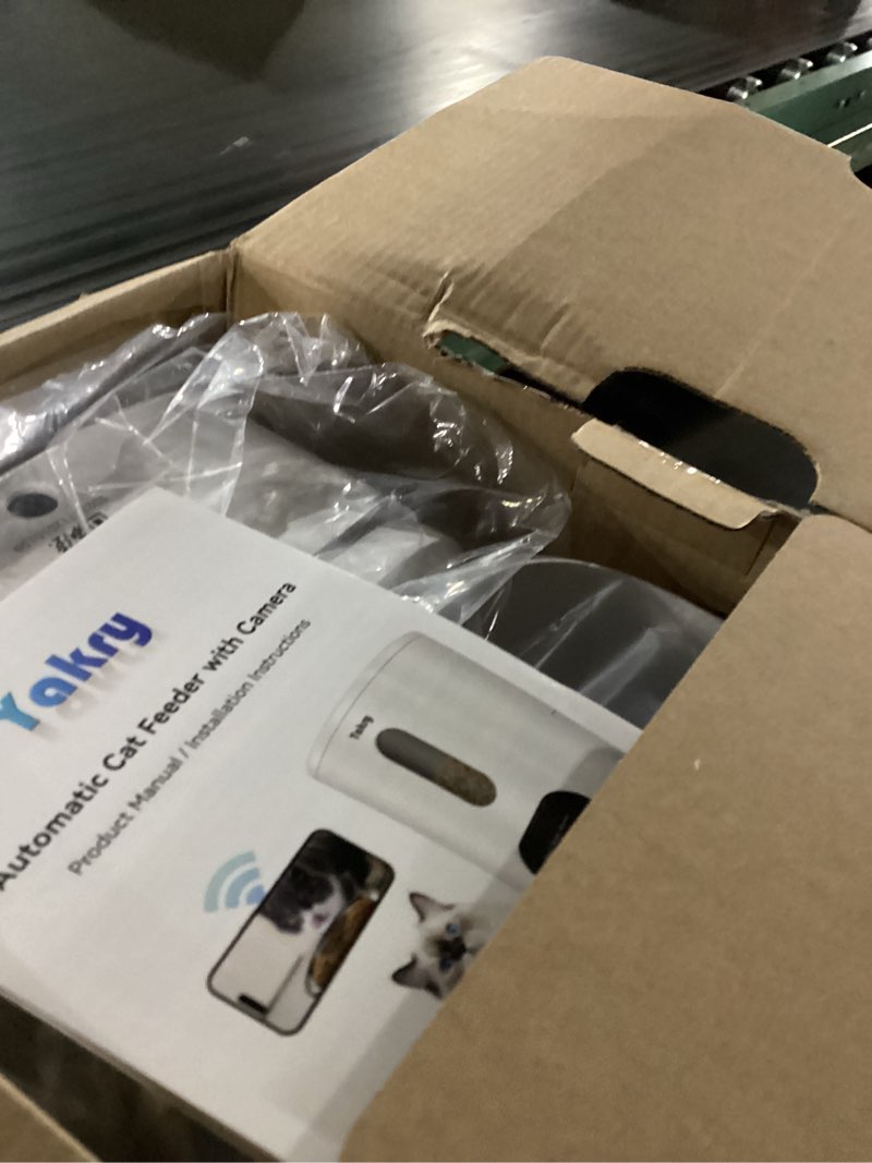 Condition photo showing New/Like New for PETKIT Automatic Cat Feeder, 2.4G WiFi Automatic Dog Feeder, App Control Pet Food Dispenser with Triple Fresh-Lock System, Up to 10 Meals Per Day, Schedule Feeding, Food Shortage Alert, 3L Capacity White with USB Cable