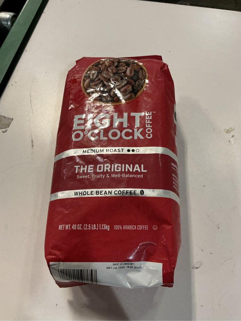 Condition photo showing Good Condition for (may 16 / 2026 ) eight o clock original arabica whole bean coffee  45 oz.