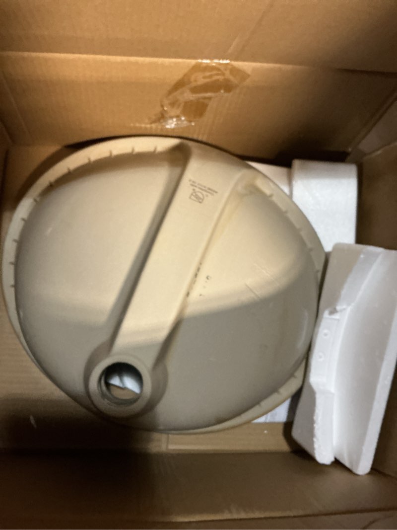 Condition photo showing New/Like New for aquasource white undermount oval bathroom sink with overflow drain (19.2-in x 16.3-in)