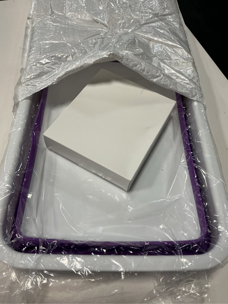 Condition photo showing Good Condition for cpap cleaning kit for hose and mask, cpap machine supplies cleaner includes tube and mask cleaning brush, foldable wash tub, hose drying hanger - compatible with 22mm and 15mm tubing purple