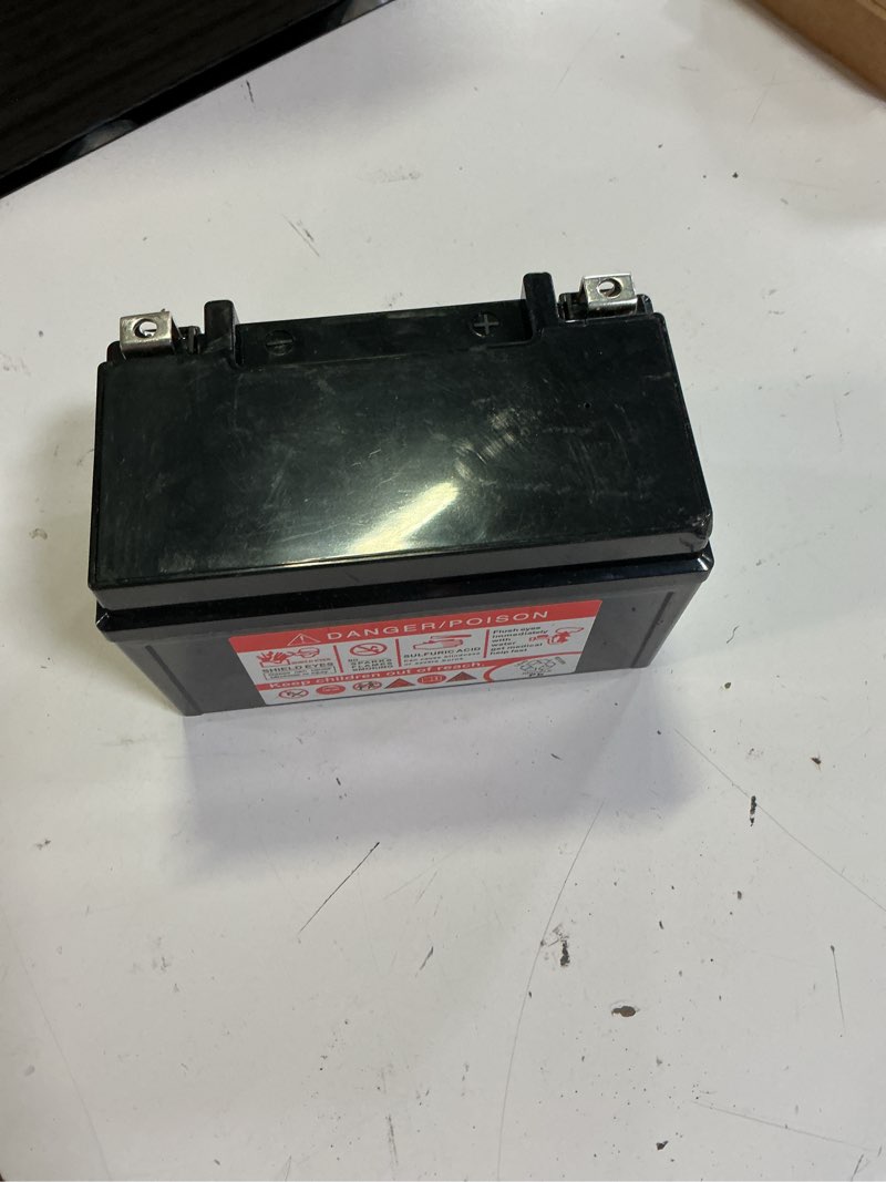 Condition photo showing As Is for caltric agm battery compatible with honda vt600c vt-600c shadow vlx 600 2004-2007