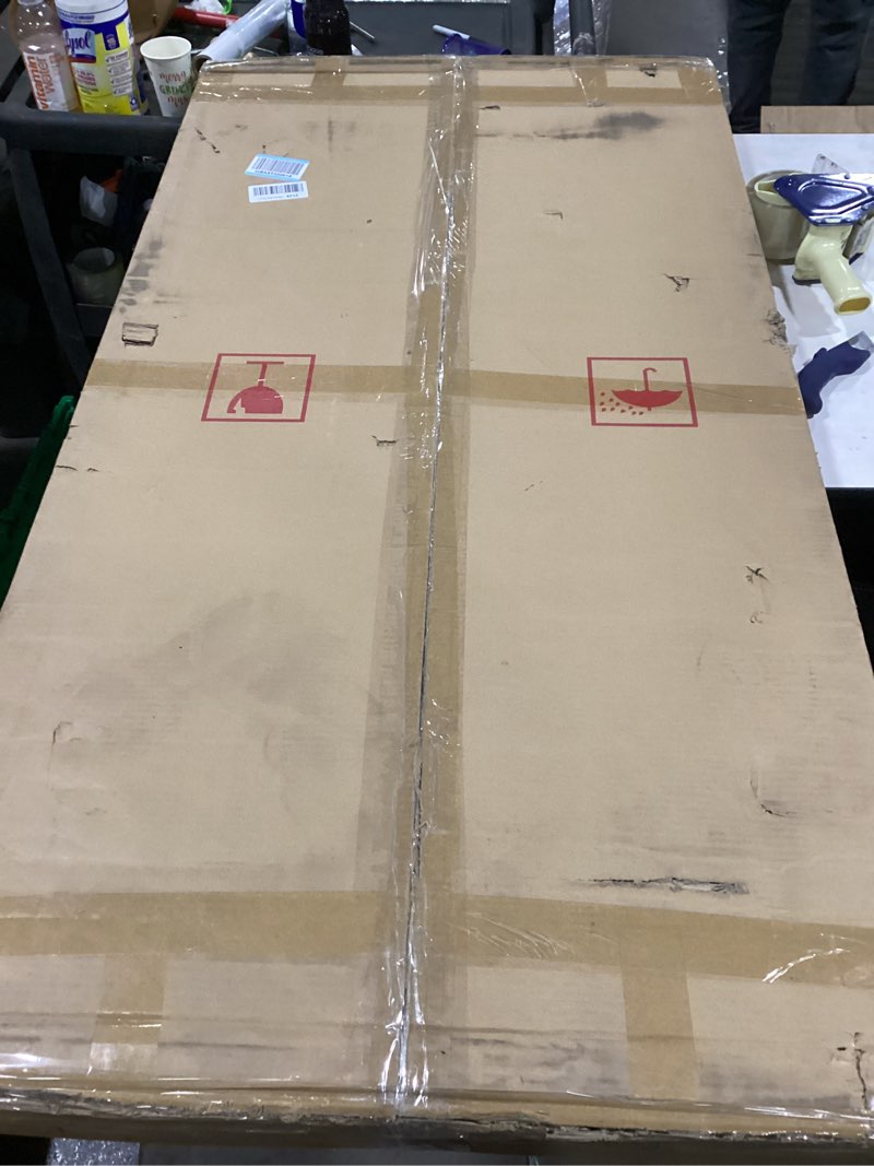 Condition photo showing New/Like New for 28" x 55" Living Room Mirror for Wall Decor, Large Decorative Mirror with Metal Frame, Modern Black Wall Decor for Bathroom, Entrance, Bedroom, Horizontal or Vertical Black 55"L x 28"W