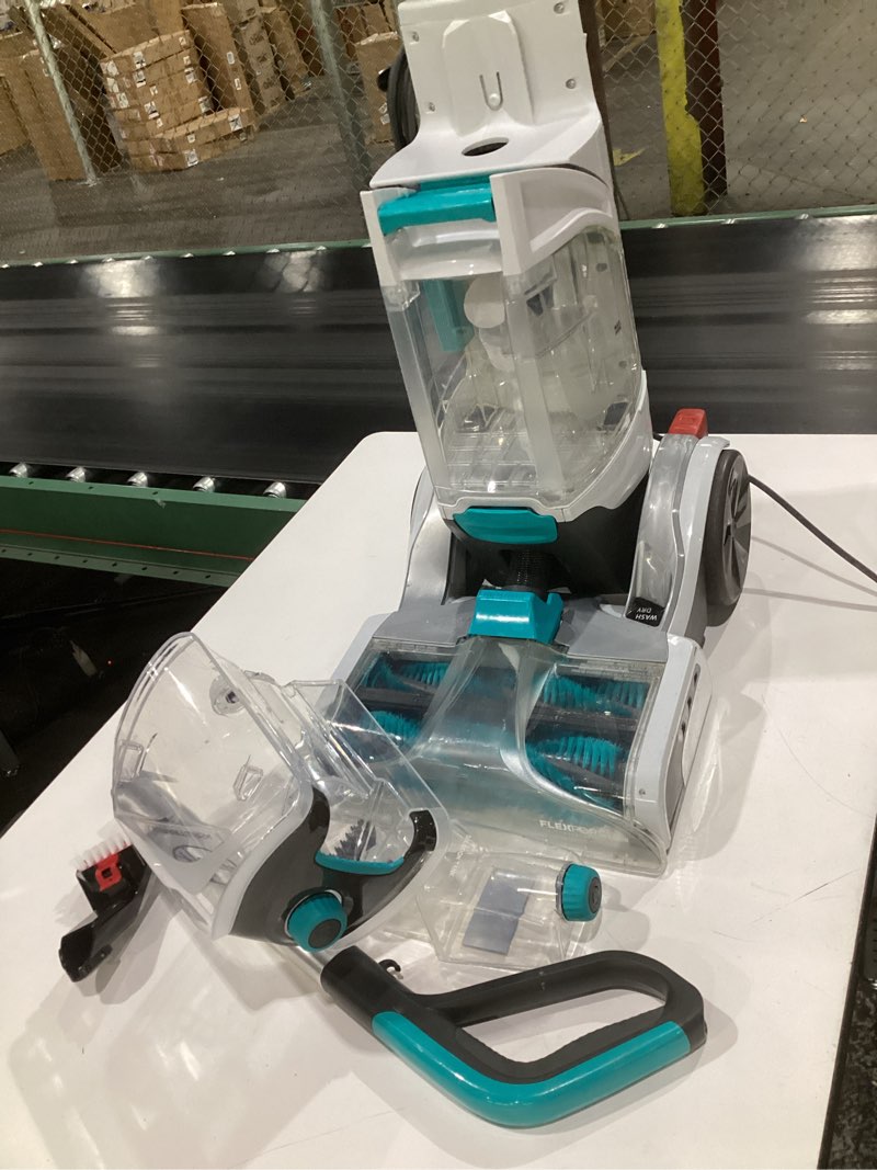 Condition photo showing As Is for (used, not tested, incomplete parts)hoover smartwash+ automatic carpet cleaner machine for carpet and upholstery, deep cleaning carpet shampooer machine, pair with a hoover carpet cleaner solution for a bright, refreshed home