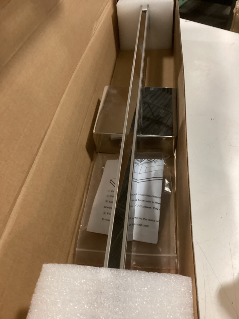 Condition photo showing Good Condition for Chrome Bathroom Light Fixtures 24 Inch Bath Wall Lighting IP44 14W Vanity Lamp Bar Modern LED Lights for Vanity Rectangle Bathroom Lamps Over Mirror Acrylic Restroom Sink Light Chrome 23.6 Inch