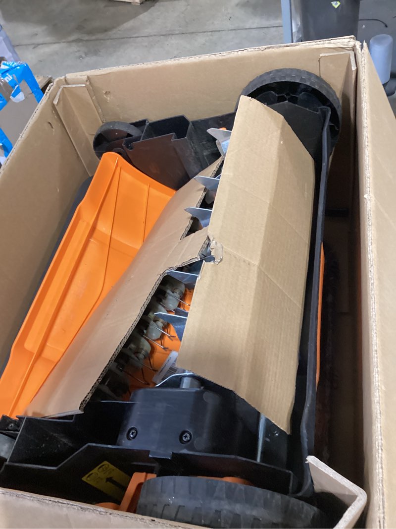 Condition photo showing Good Condition for lawnmaster 48v max brushless 16” 2-in-1 cordless dethatcher and scarifier with removable thatch collection bag quick-fold – clgvb4816