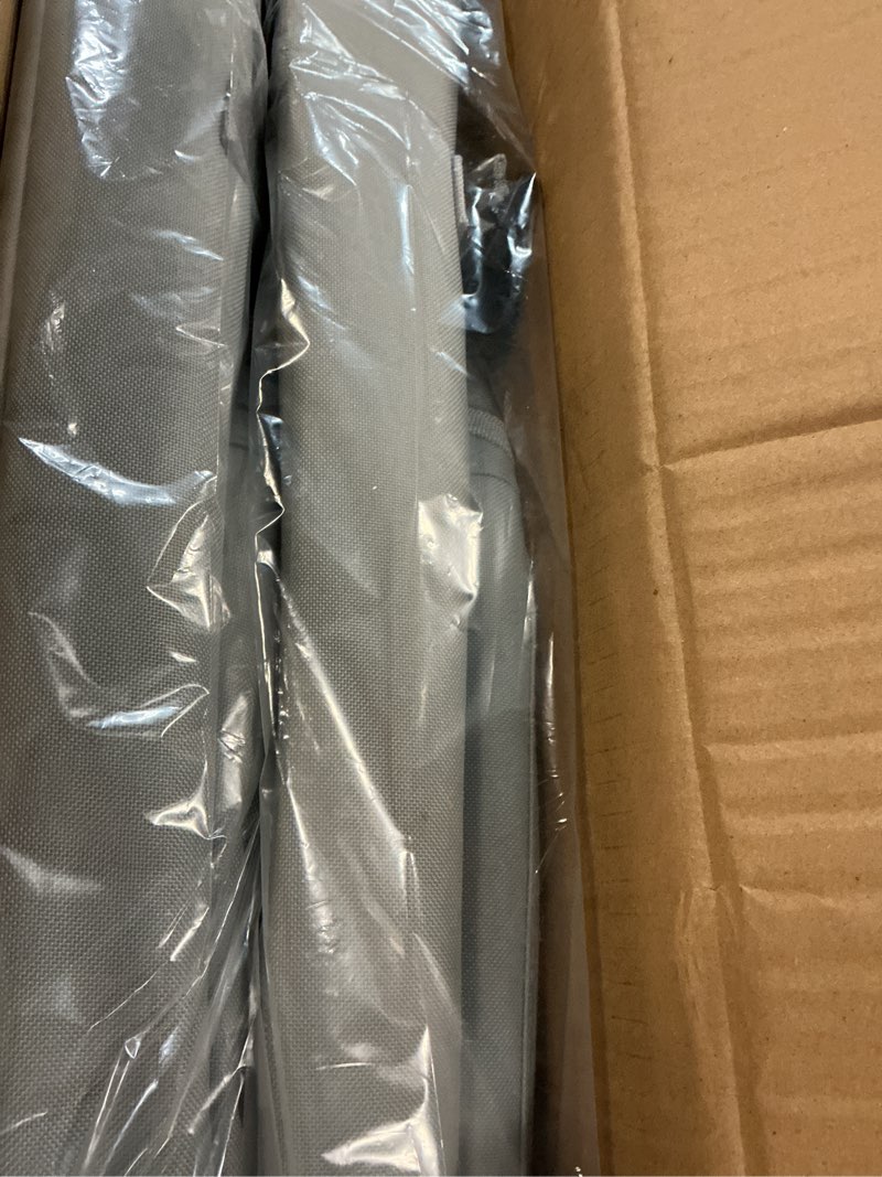 Condition photo showing New/Like New for extra large cat carrier soft sided, portable small dog carrier for 2 cats, 24"x16.5"x16" car travel folding comfortable design with litter box and bowls, grey-2+ litter box+ bowl*2 grey-2 without curtain