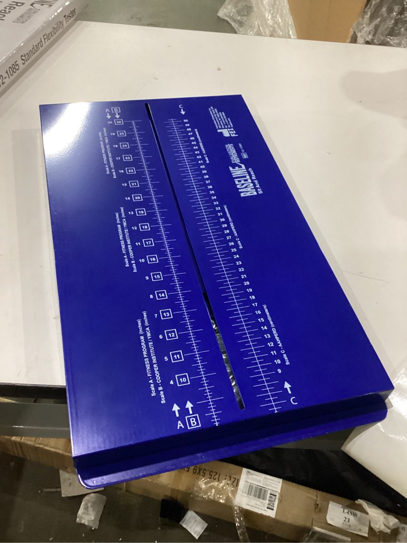 Condition photo showing New/Like New for Baseline Sit n' Reach Trunk Flexibility Assessment Testing Box with Easy-To-Read Scale and Footplate for Rehab, Chiropractic, and Sports Training Professional Healthcare Standard