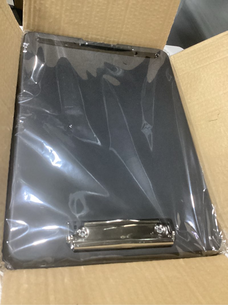 Condition photo showing New/Like New for 10 PCS Plastic Clipboard with Storage, 9.5 X 13.4 Inch Storage Clipboard Heavy Duty Nursing Clip Board Foldable Clip Board with Low Profile Clipboards Binder for Home Office School(Black)