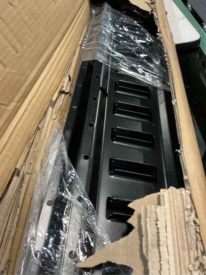 Condition photo showing Good Condition for vevor e-track tie-down rail kit, 5' e tracks set, 16pcs includes 4 steel rails & 2 single slots & 6 o-rings & 4 tie-offs w/d-ring & 2 ratchet straps, cargo motorcycles bikes securing accessories 5‘ rail kit-16pcs