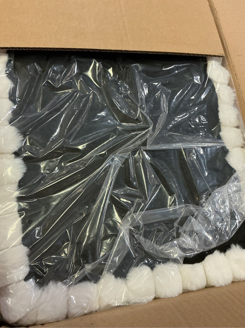 Condition photo showing New/Like New for IBUYKE Rectangular Footrest Stool Ottoman, Makeup Vanity Stool Side Table, Velvet Dressing Table Seat, Footstool Chair, Golden Steel Legs, for Makeup Room, Bedroom, Square Grid Pattern, White WBD003W without storage White