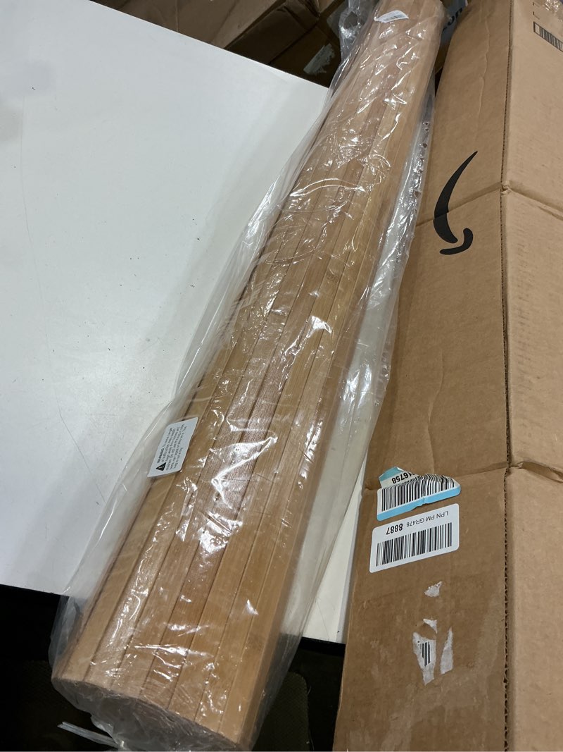 Condition photo showing Good Condition for natural bamboo wall panel for interior wall decor 46 x 96 in pole wrap wainscoting wood paneling for living room kitchen bedroom office bar