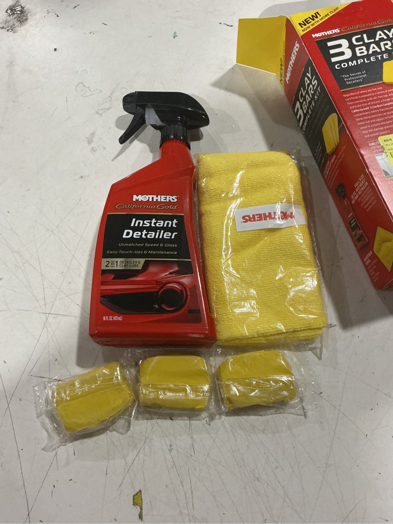 Condition photo showing Good Condition for mothers california gold 3 clay bar complete kit, 3 80-gram clay bars + 16 oz. instant detailer + microfiber towel — removes contaminants, restores brilliance & smoothness of paint (07240)