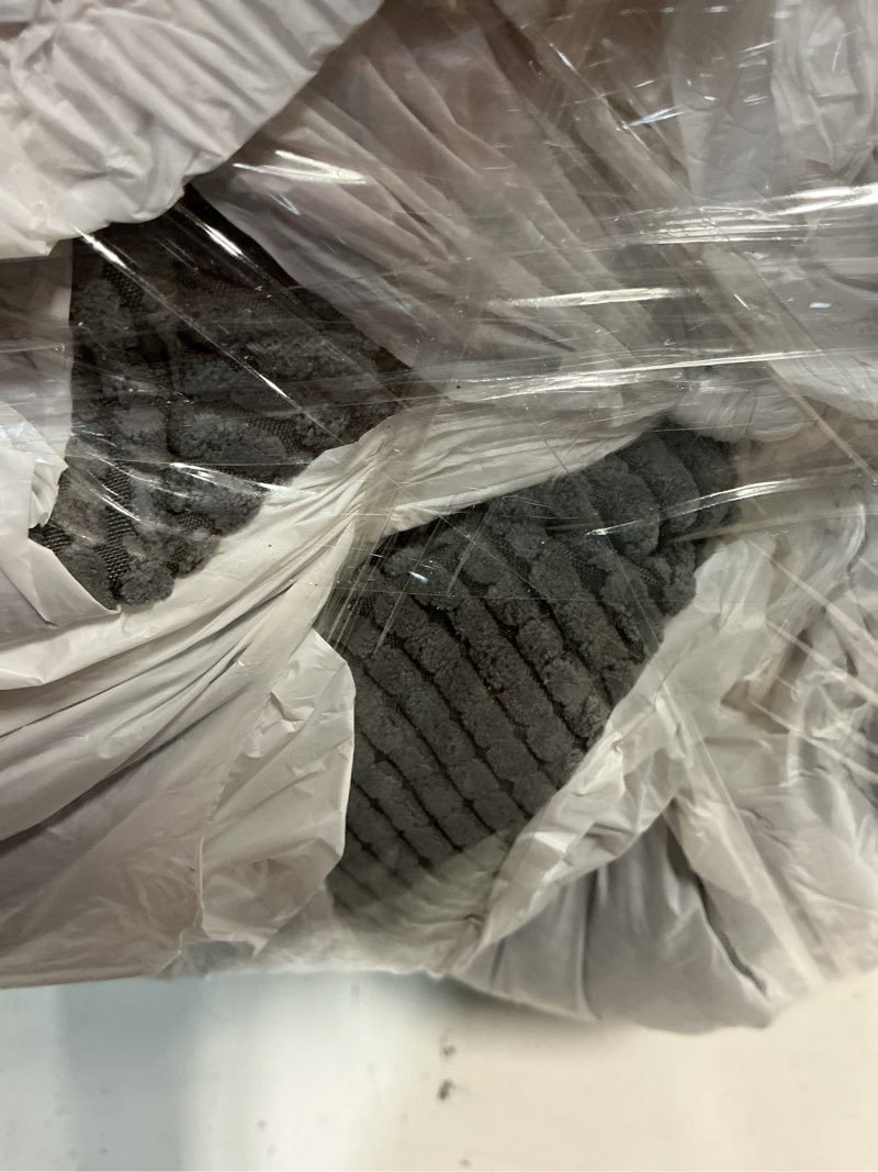 Condition photo showing As Is for Headboard Pillow Queen, Triangle Pillows for Headboard, Head Board Backrest Wedge Pillow for Reading Sitting Working, Daybed Pillows with Removable Cover for Bed Dorm Sofa, Dark Grey Dark Grey Queen