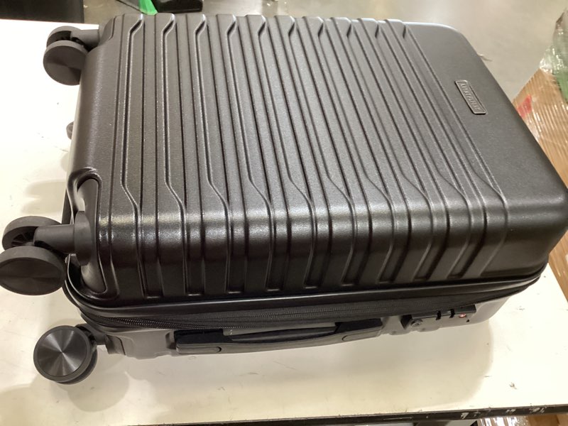 Condition photo showing Good Condition for light flight carry on luggage 22x14x9 airline approved, expandable carry on suitcases with wheels, lightweight luggage, durable hard shell 20 inch rolling suit case for men women travel black black 20 inch