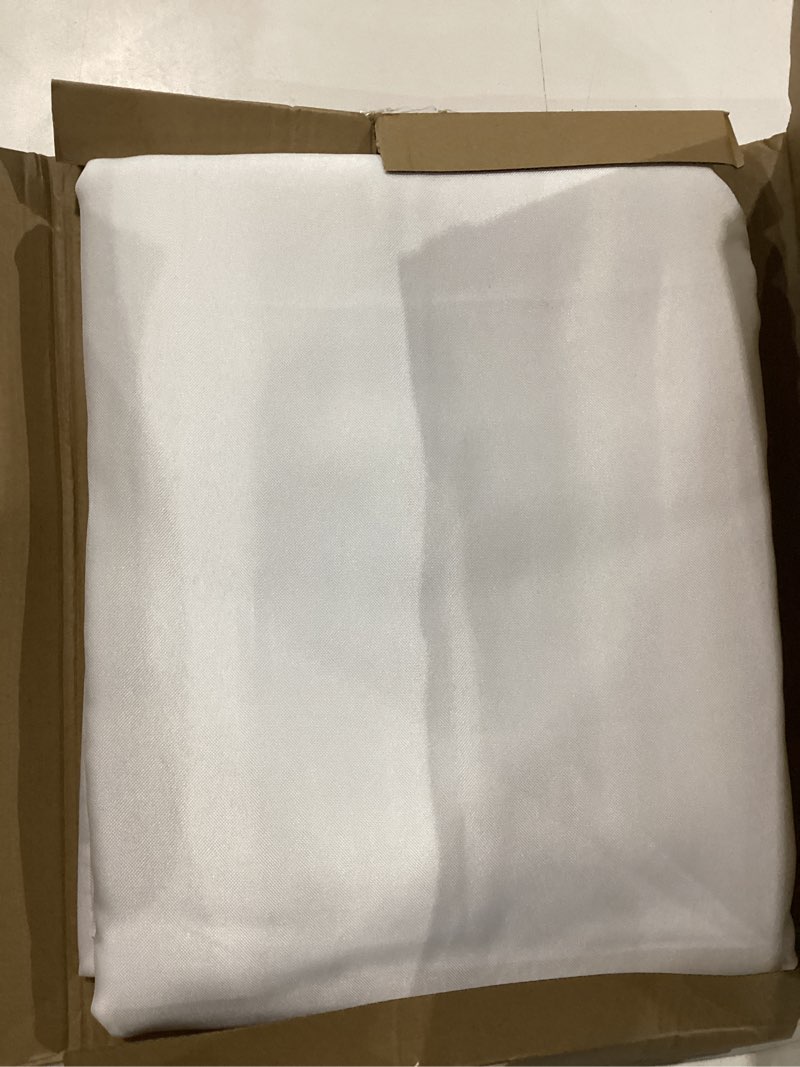 Condition photo showing New/Like New for sancua 2 pack white tablecloth 60 x 102 inch, rectangle 6 feet table cloth - stain and wrinkle resistant washable polyester table cover for dining tables, buffet parties and camping white 2 pack 60x102 inch
