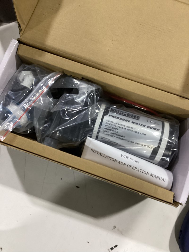 Condition photo showing Good Condition for WASSERMANN RV Water Pump 12V DC, Self Priming Diaphragm 5.0 GPM 55 PSI, Water Pressure Pump with Pressure Switch, for RV Marine Yacht Lawn Garden 4WDP5-55-12V