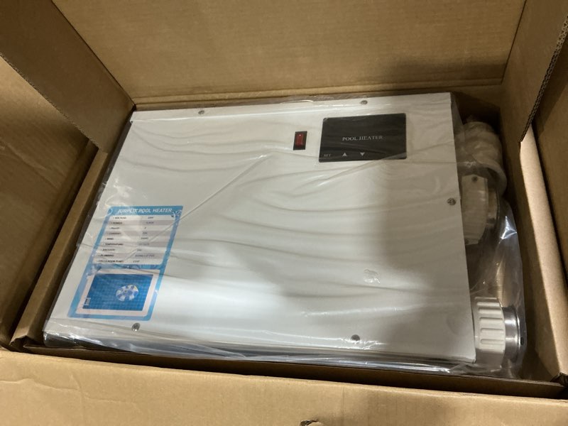 Condition photo showing item condition for 5.5KW 220V 25A Electric Pool Heater for Swimming Pool, Hot Tub & Spa Heater with Digital Touch Screen Thermostat, Efficient Water Warmer, Above Inground Pool & Ground Pool