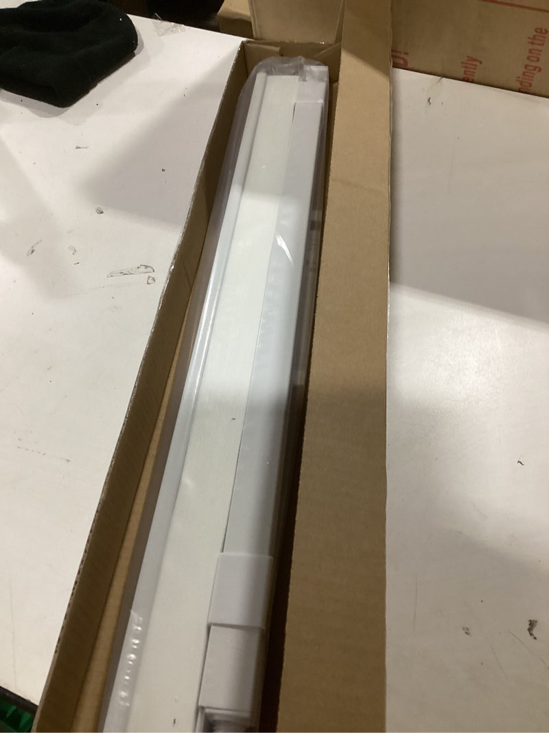 Condition photo showing New/Like New for LazBlinds Cordless Cellular Shades, No Tools No Drill Light Filtering Honeycomb Shades Pleated Blinds for Windows, 26 1/2'' W x 64'' H, White Light Filtering-white 26 1/2'' W x 64'' H