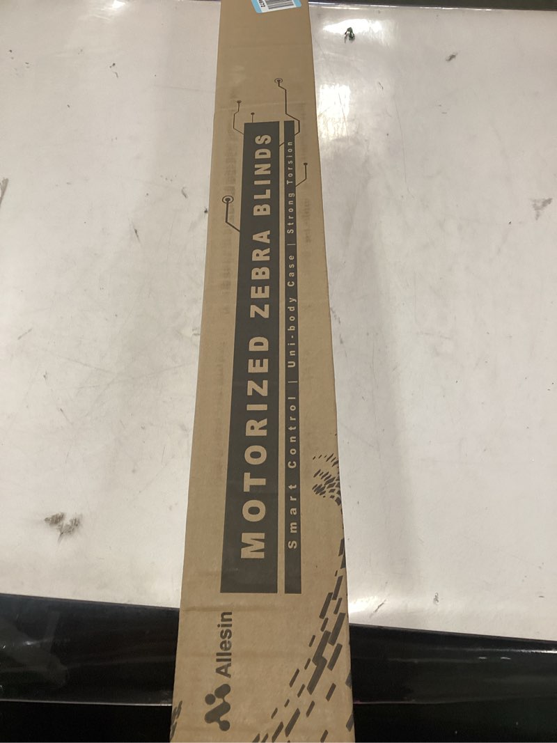 Condition photo showing New/Like New for Yoolax Motorized Zebra Blinds, Electric Zebra Shades for Indoor Windows, Motorized Shades Light Control Horizontal, Automatic Window Shades for Bedroom Office Kitchen (80% Shading White, 31" x 72") Room Darkening White 31"W x 72"H