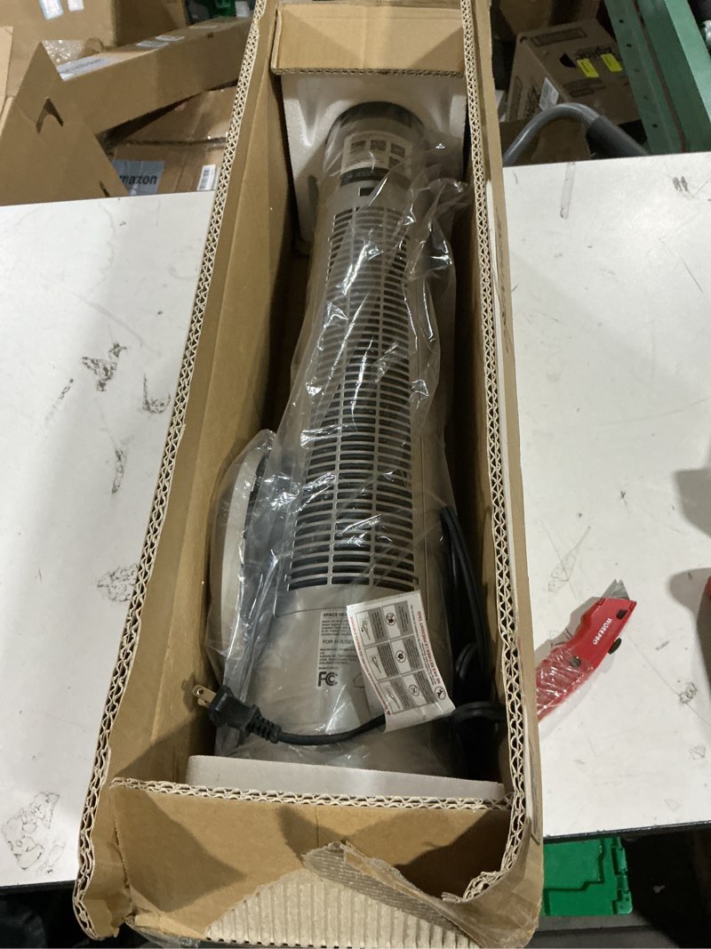 Condition photo showing Good Condition for flanur 1500w ptc ceramic smart space heaters for indoor use, portable heater with remote & app control for large room, office, eco modes, safety protection, 70° oscillation, 12h timer, silver, 1 pack