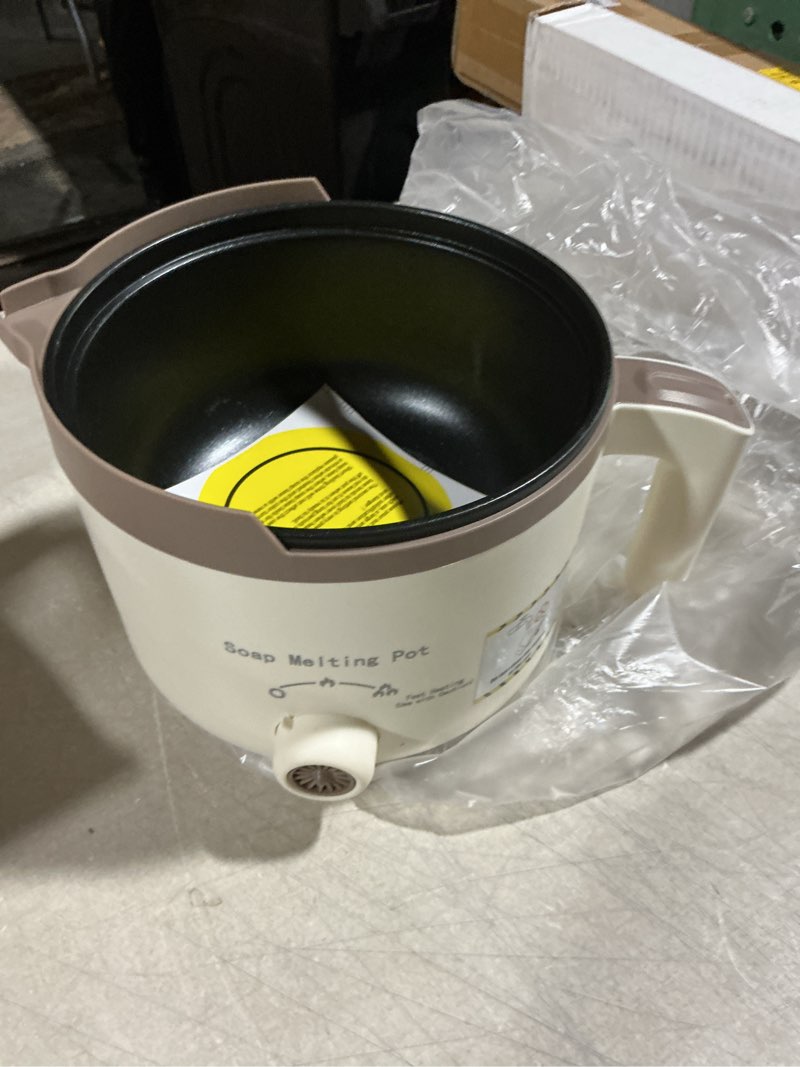 Condition photo showing As Is for electric hot pot:1.5l ramen cooker,dual power mini multifunctional electric cooker for pasta,noodles,egg,soup