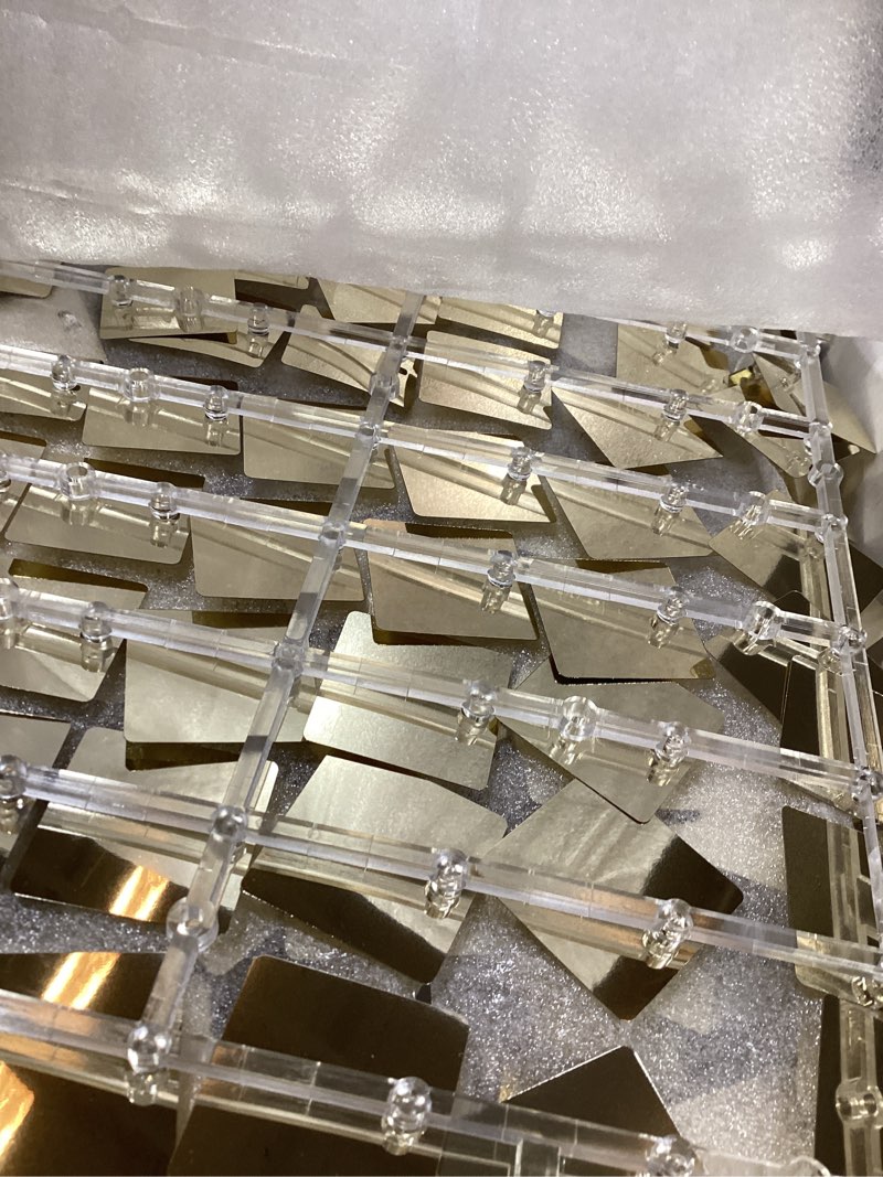 Condition photo showing New/Like New for COKAOBE Light Gold Shimmer Wall Backdrop, 36 Pcs Square Sequin Shimmer Backdrop Panel, Photo Backdrops for Birthday, Anniversary, Wedding, Graduation & Bachelorette Party Decoration 36PCS Light Gold