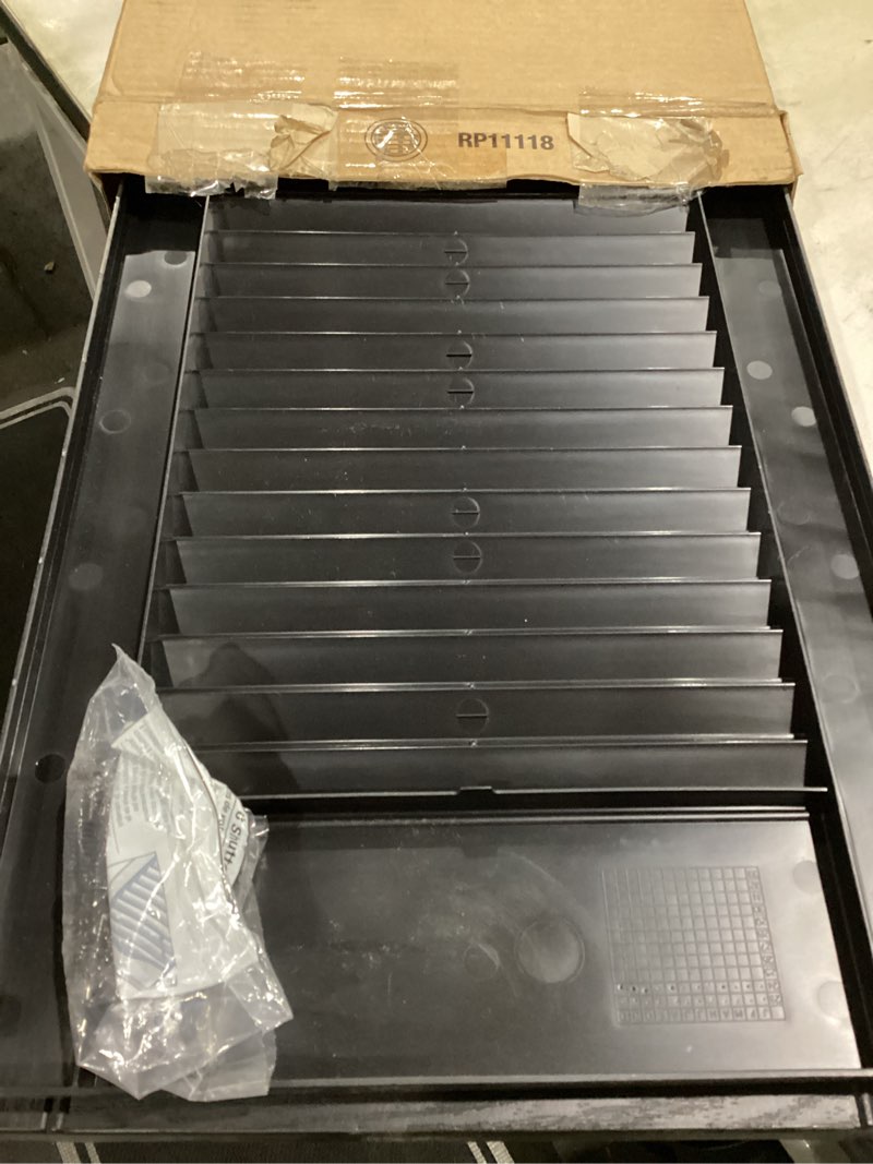 Condition photo showing Good Condition for mid america 00011455002 standard size cathedral top center mullion, open louver vinyl shutter, w/installation shutter-lok's & matching screws (per pair), 002, 14 1/2"w x 55"h, black