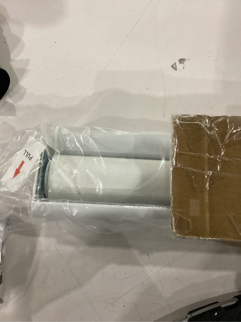 Condition photo showing As Is for persilux cordless zebra blinds for windows (27" w x 72" h, white) with upgraded cassette light filtering dual layersfor day and night sheer roller shades thermal insulated blinds for office