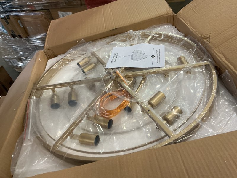 Condition photo showing New/Like New for Modern Crystal Pendant Light for Kitchen Island, Mini Gold Crystal Light Fixture Luxury for Dining Room, K9 Ceiling Pendant Light 3 Tiers for Hallway Bedroom Closet Gold Extra Small-12”