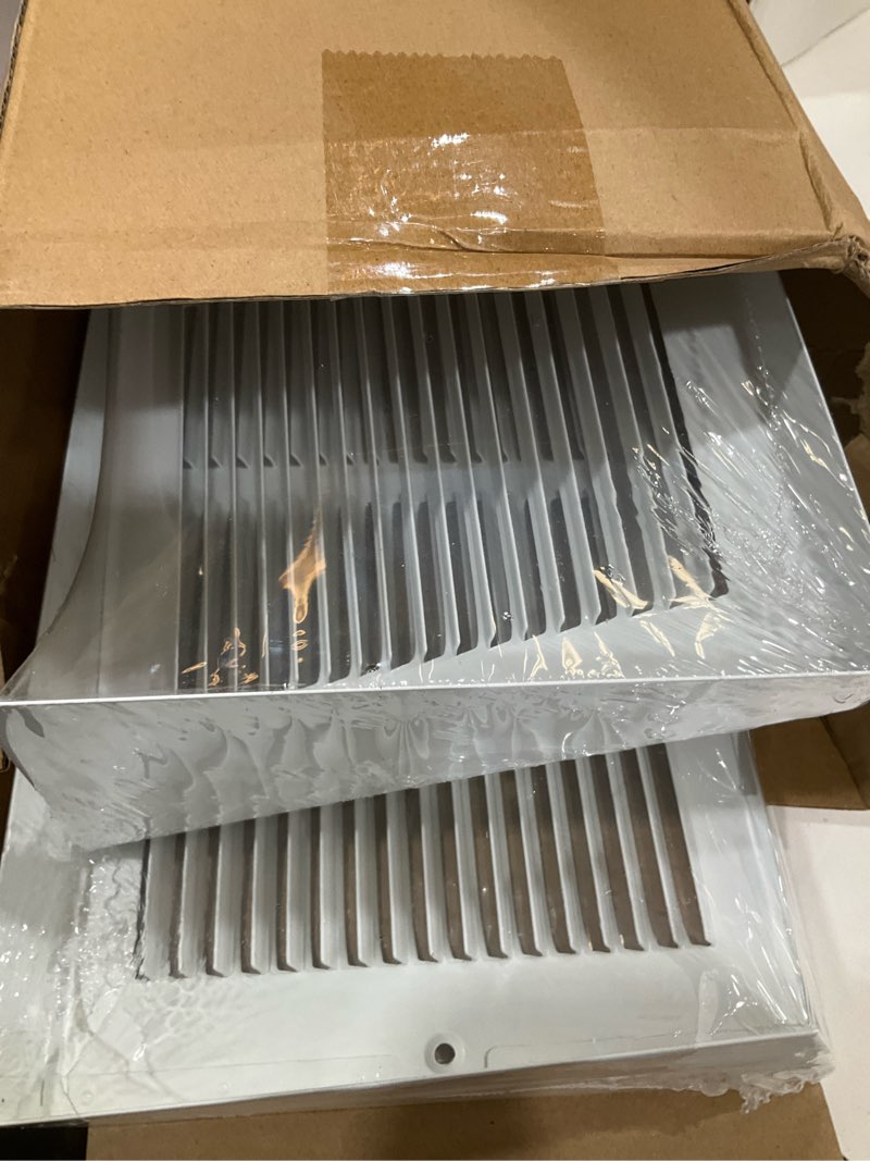 Condition photo showing New/Like New for Honeydak 2 Pack Baseboard Register Vent Covers 12 x 6 Duct Opening Size Baseboard Return Air Grille Diffuser, Steel Triangular Air Return Vent Cover, Outer Dimensions: 13-3/4 x 6-5/8 2 12"w X 6"h