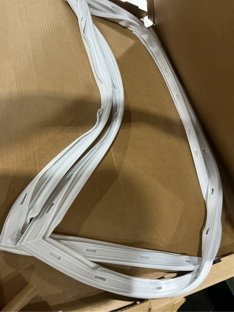 Condition photo showing As Is for upgraded 29.4×54.5 wp4357099 freezer door gasket replacement compatible with amana frigidaire whirlpool, 4357099 refrigerator gasket replace 047526-01 047526-02 047526-03 fridge seal