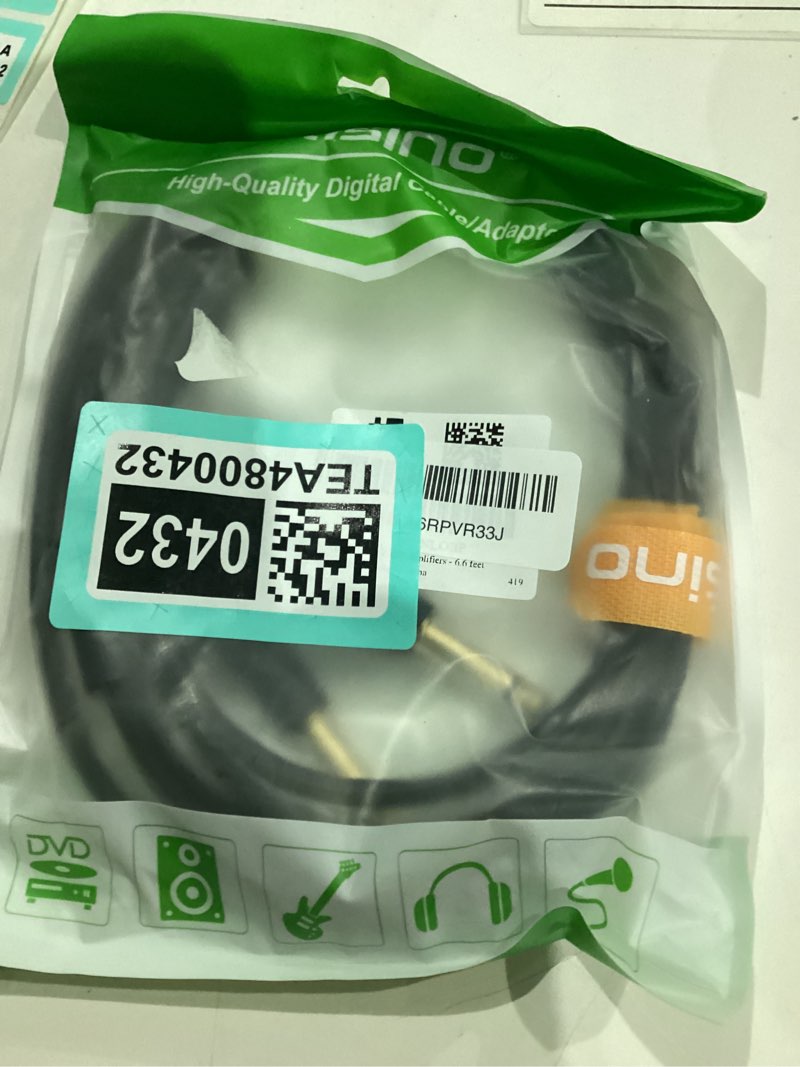 Condition photo showing Good Condition for Tisino 1/8 to 1/4 Stereo Cable, 1/8 Inch TRS Stereo to Dual 1/4 inch TS Mono Y-Splitter Cable 3.5mm Aux Mini Jack to Jack Breakout Cord for Smartphone, CD Player, Speakers, Amplifiers - 6.6 feet