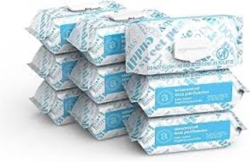 amazon elements baby wipes, unscented, hypoallergenic, alcohol-free, with aloe and vitamin e, 810 count, flip-top packs
