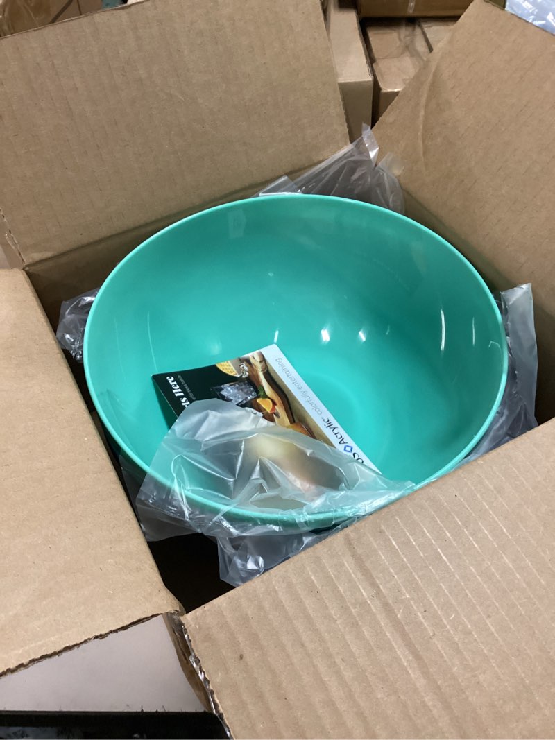 Condition photo showing Good Condition for US Acrylic Vista Durable Plastic Salad and Serving 10-inch Bowls | Set of 4 in Coastal Colors | Reusable, BPA-free, Made in the USA | 135 oz. capacity