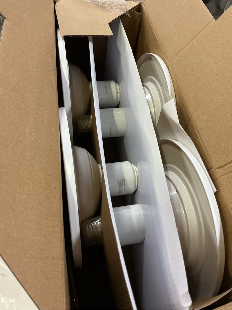 Condition photo showing New/Like New for jolux 5/6 inch 5cct retrofit led recessed lighting 4 pack, adjustable 5cct 2700k-5000k, led replacement can lights,dimmable,12=60w, e26 base, flat trim,easy retrofit downlight installation. 5 cct in one (2700k, 3000k, 3500k, 4000k, 5000k) 6 inch- 4 pack