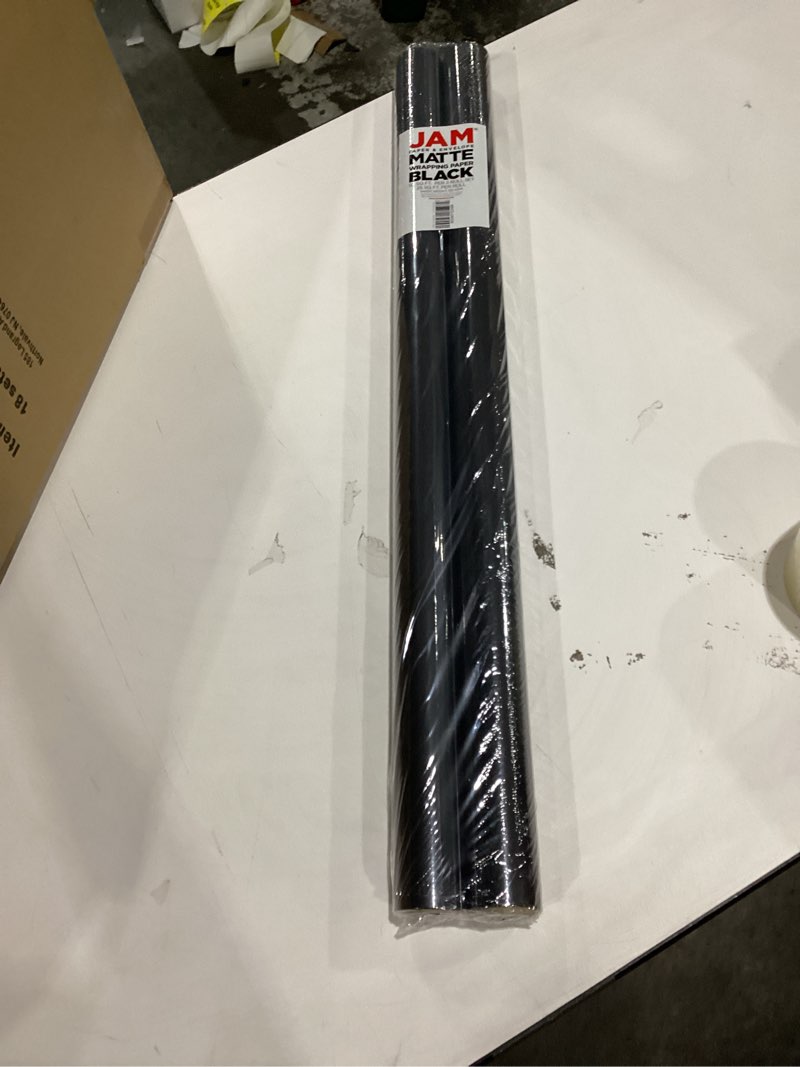 JAM Paper Gift Wrap - Matte Wrapping Paper - 50 Sq Ft Total (30 in x 10 Ft Each) - Matte Black - 2 R