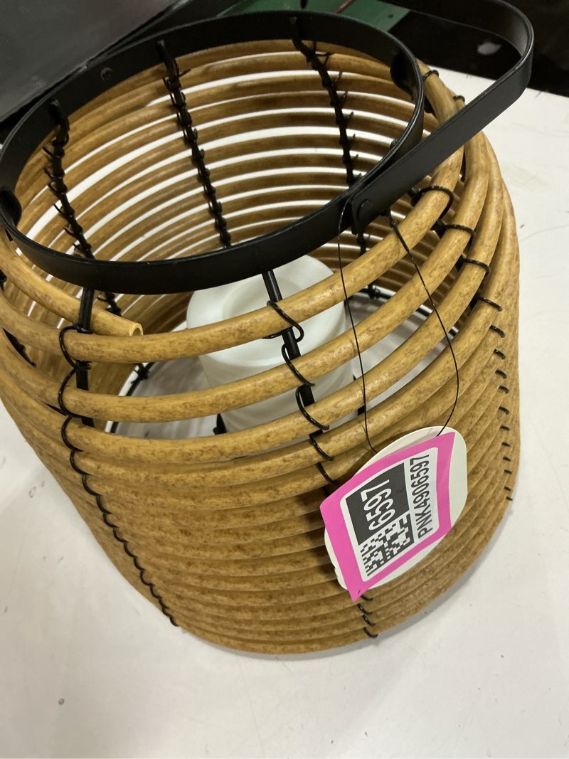 Condition photo showing Good Condition for 8" rattan battery led outdoor lantern brown - threshold™