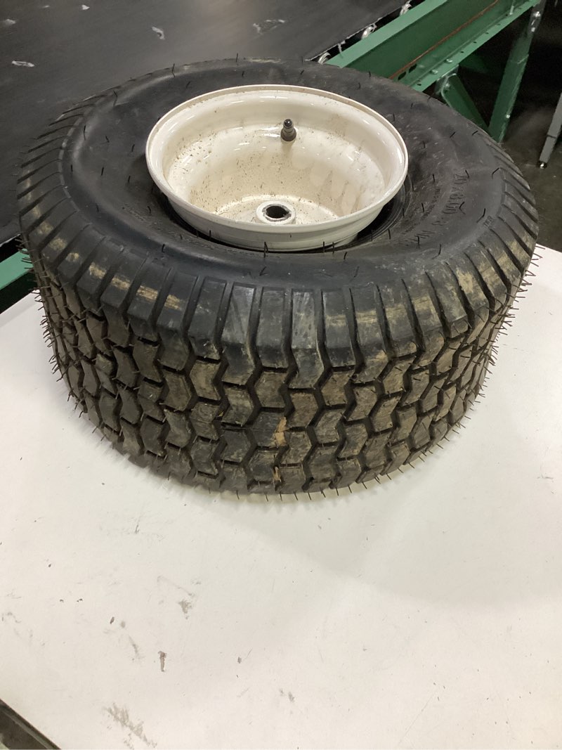 Condition photo showing As Is for sunbelt 20-in x 8-in turf rear wheel tire