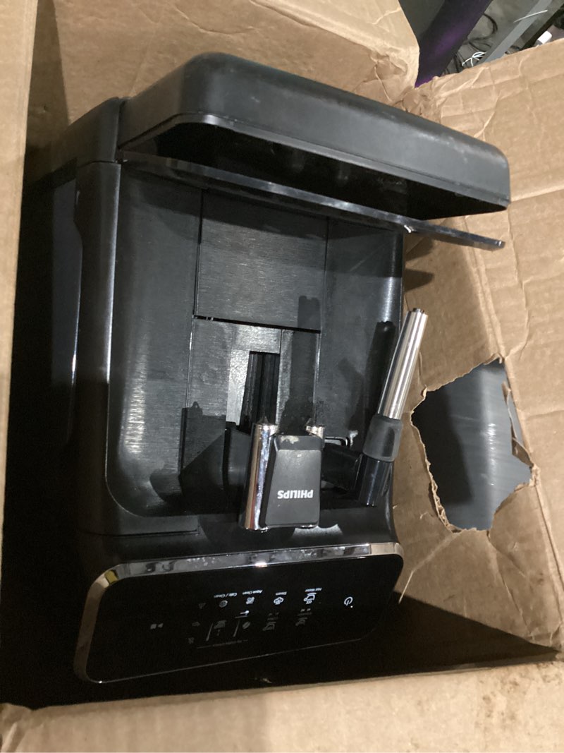Condition photo showing As Is for Philips 2200 Series Fully Automatic Espresso Machine, Classic Milk Frother, 2 Coffee Varieties, Intuitive Touch Display, 100% Ceramic Grinder, AquaClean Filter, Aroma Seal, Black (EP2220/14) 2200 Series Classic Milk Frother