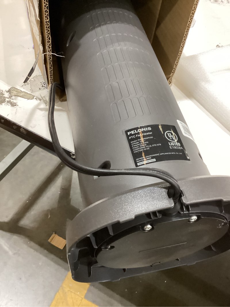 Condition photo showing New/Like New for PELONIS 30” Ceramic Tower Space Heater with Adjustable Thermostat for Large Room, 75° Oscillation, Remote Control & 12H Timer, Tip-Over Switch & Overheating Protection, 1500W, PHF15RSAPH30, Black 30 Inch Remote Control