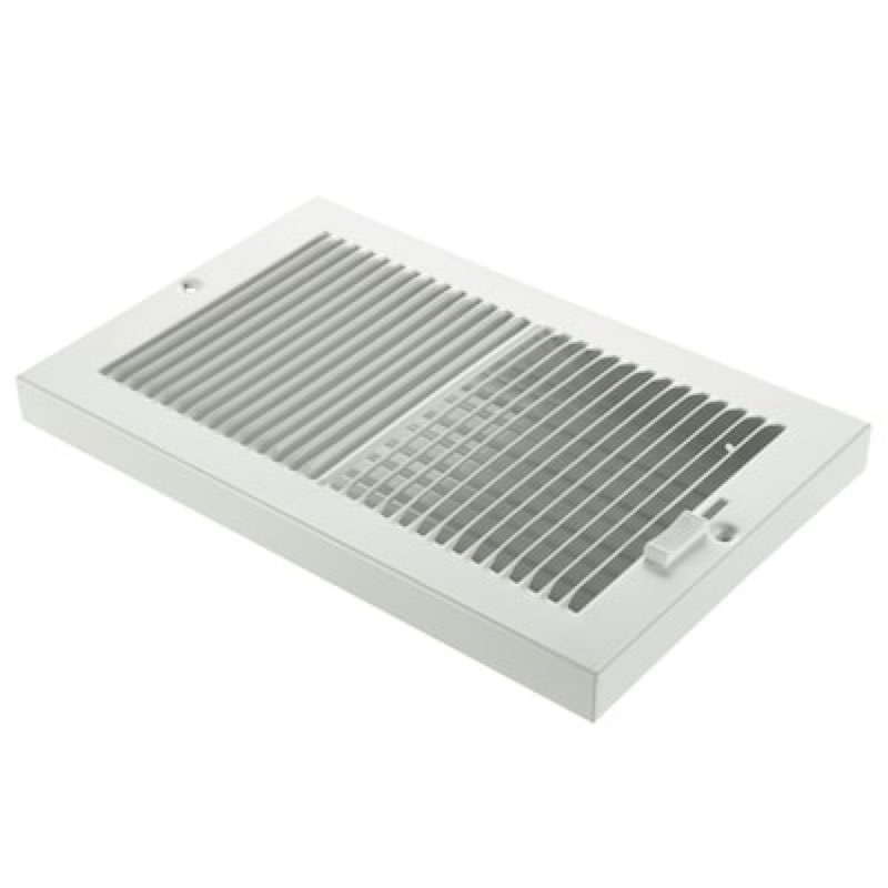 reliabilt 10-in x 6-in 2-way steel white baseboard register ( outside width- 11.25-in )