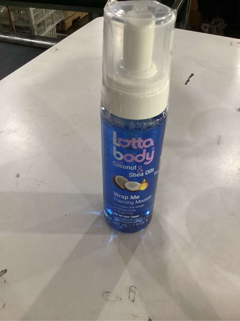 Condition photo showing Good Condition for lottabody wrap me foaming mousse with coconut & shea oils, lightweight moisture-rich curl-defining & frizz-control styling mousse for natural curly, coily & relaxed hair, 7 oz 7 fl oz (pack of 1)