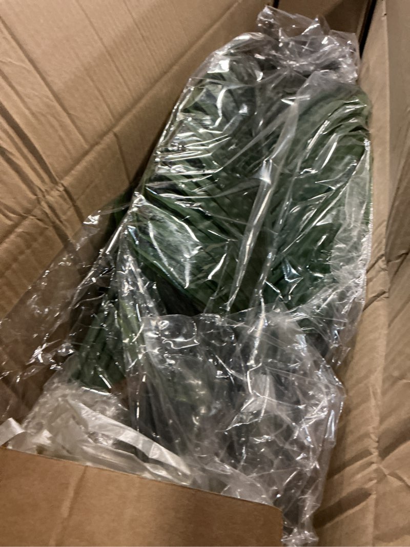 Condition photo showing Good Condition for artificial tropical palm plant - 5 ft artificial tree with plastic pot for office and home decor, tall faux plants for indoors and outdoors, artificial silk palm housewarming gift,k150