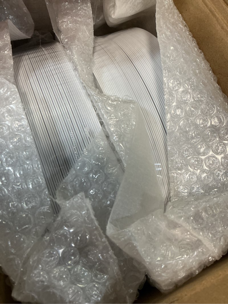 Condition photo showing New/Like New for bestvip 100pcs silver plastic plates, 10.25 inch disposable dinner plate party with silver rim for christmas, thanksgiving, heavy duty disposable plastic plates for party, wedding and birthday, events silver 100