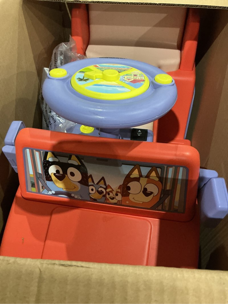 Condition photo showing Good Condition for bluey 6v ride on car for toddlers - interactive electric car for kids with sound effects & music, riding toy for boys & girls, includes 6v rechargeable battery & charger