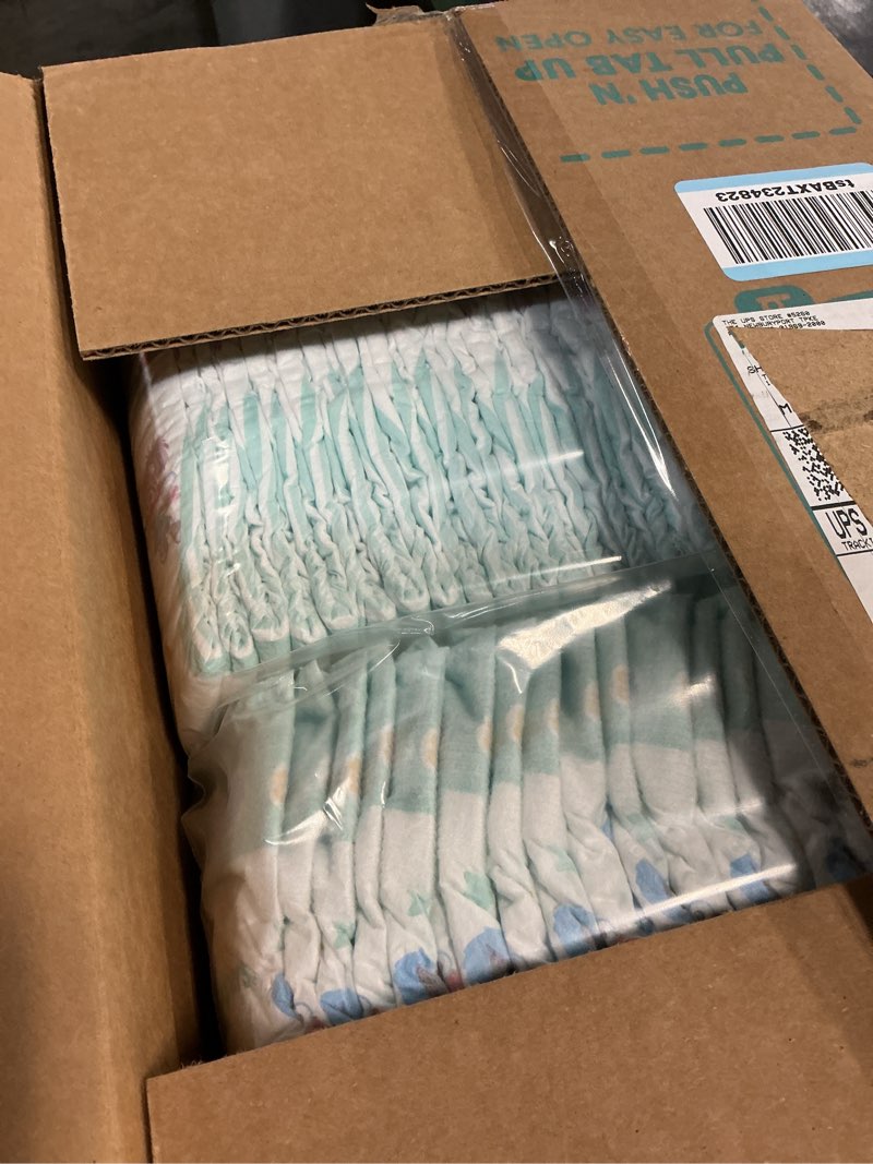 Condition photo showing New/Like New for Pampers Diapers - Baby Dry - Size 7, 108 Count, Absorbent Disposable Infant Diaper (Packaging May Vary) Size 7 108