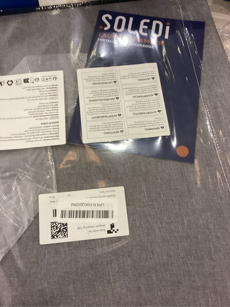 SOLEDI Laundry Hamper with Lid 100L Large & Tall Collapsible Laundry Basket, Clothes Hamper with Bag